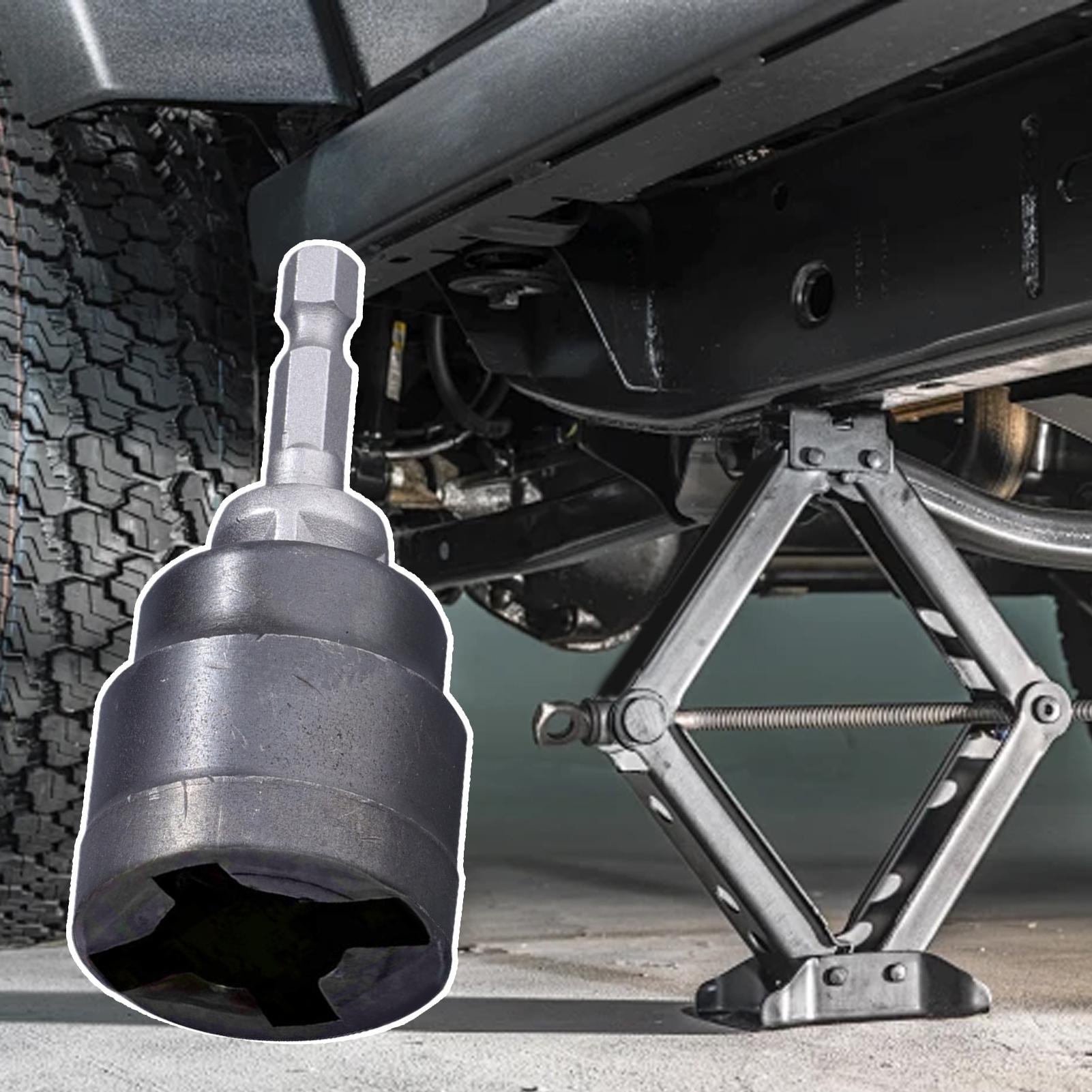 Heavy Equipment Attachments - ジャックソケットドリルアダプター電動ドリルアダプタージャックソケット車両メンテナンスツールリフティング機器車用ヘビーデューティ