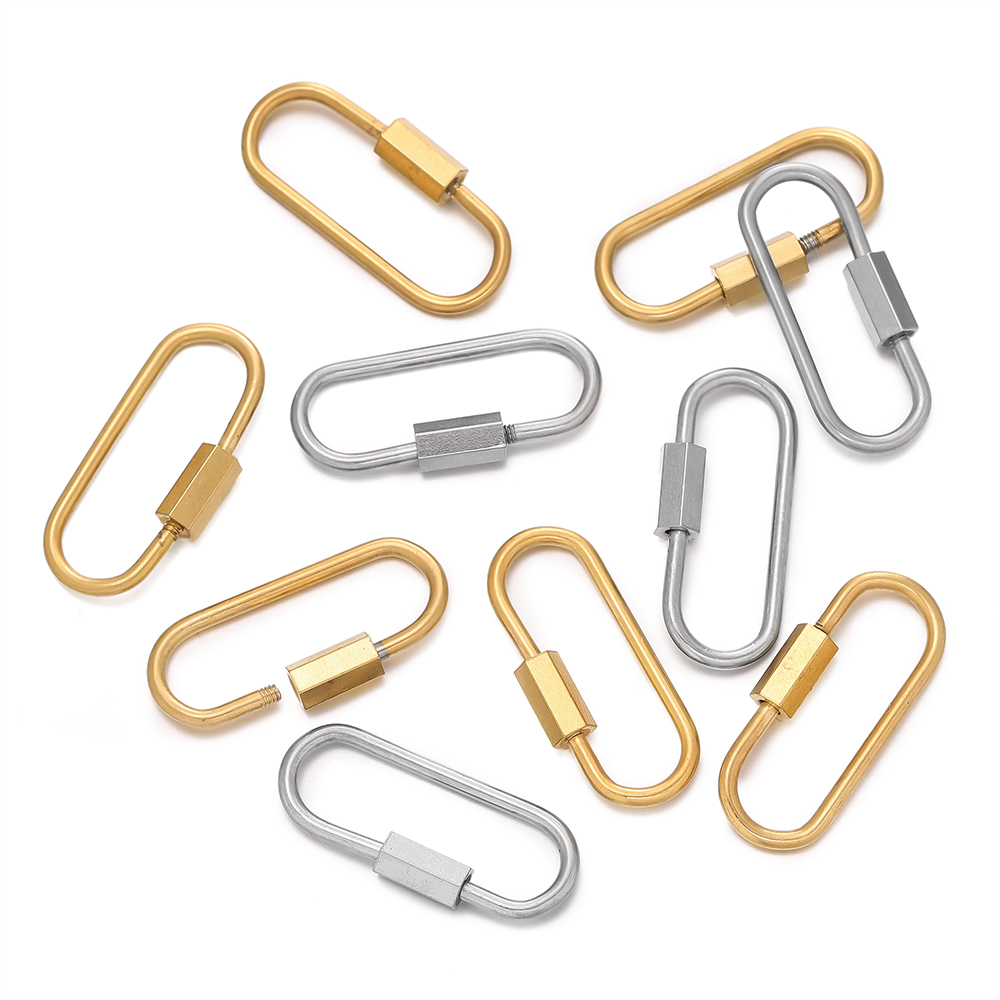 Heavy Equipment Attachments - ステンレス製カラビナ,クイックリンクリング,頑丈,Dロック修理,ペットキーホルダー,屋外旅行用品,アクセサリー,5個