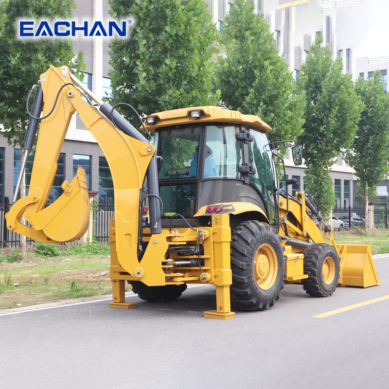 Tractor Backhoe - EACHANディーゼル4輪バックホーローダー農場用バックホーローダー掘削機土工機械油圧バックホーローダーカスタム仕様