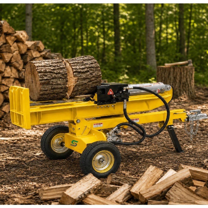 電動油圧式薪割り機 35トン ヘビーデューティー木材切断機  - Heavy Equipment Processor のレビューと価格