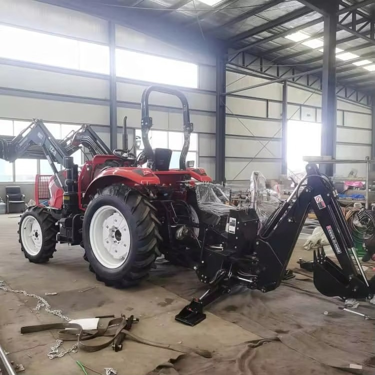 4x4農場用ホイールトラクター、後部穴掘り機付き、販売中、牽 - Tractor Backhoe のレビューと価格