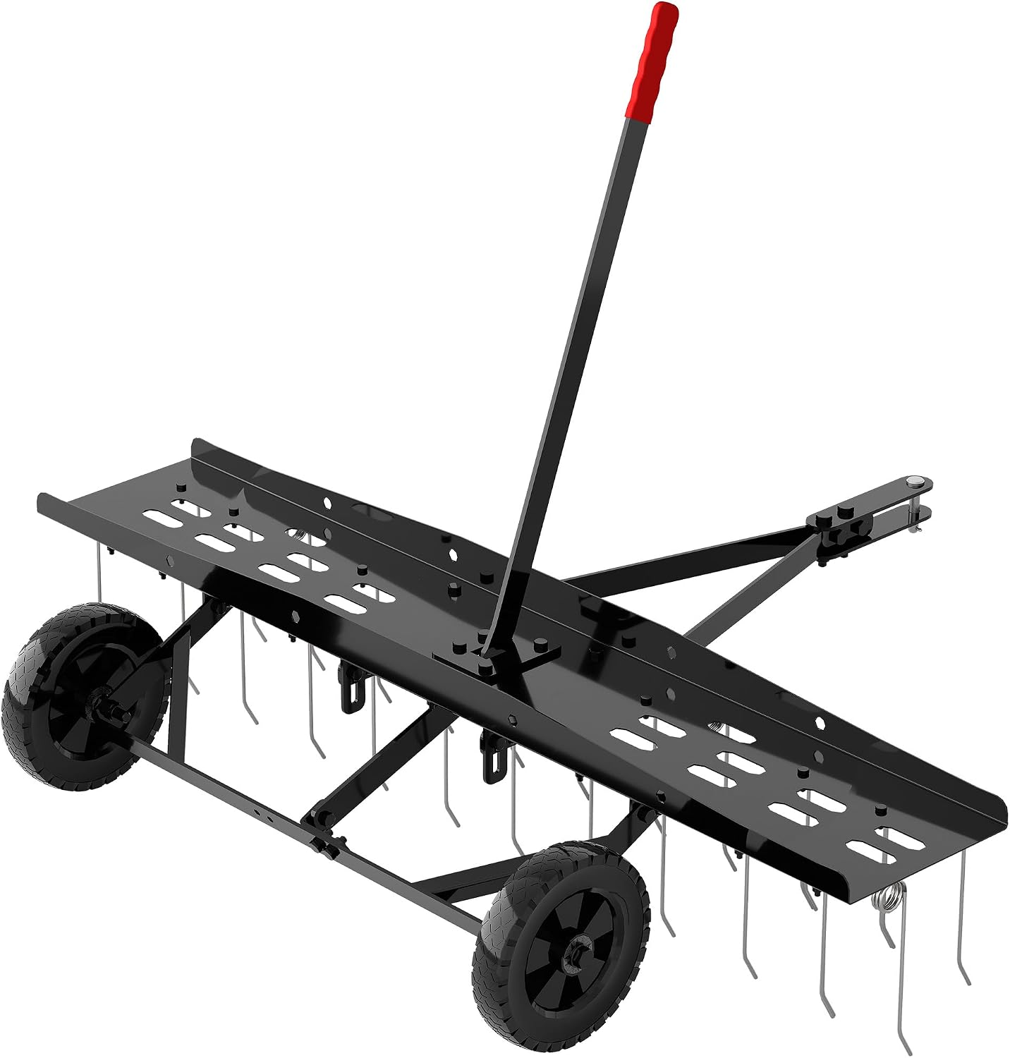 牽引式芝生脱草機レーキアタッチメント、頑丈なスプリングスチー - Heavy Equipment Attachments のレビューと価格