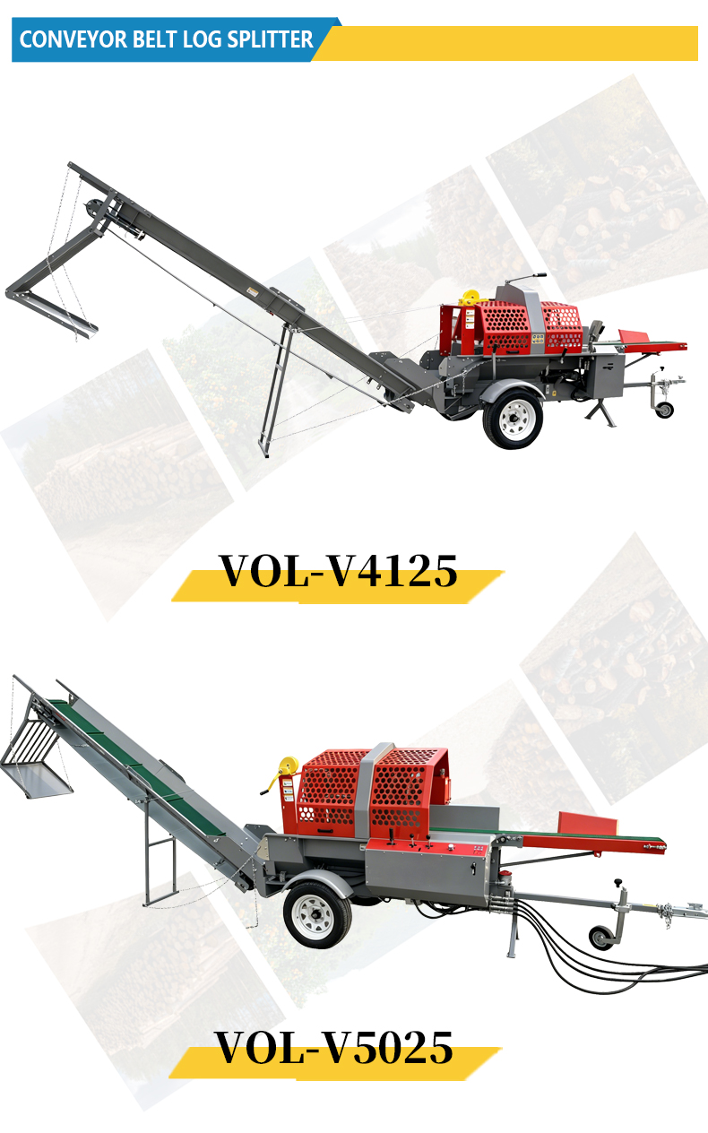 25T半自動油圧ログスプリッターV4125信頼性の高い薪割り - Heavy Equipment Processor のレビューと価格