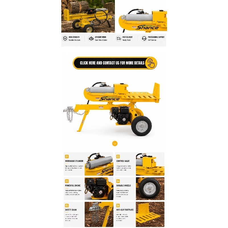 電動油圧式薪割り機 35トン ヘビーデューティー木材切断機  - Heavy Equipment Processor のレビューと価格
